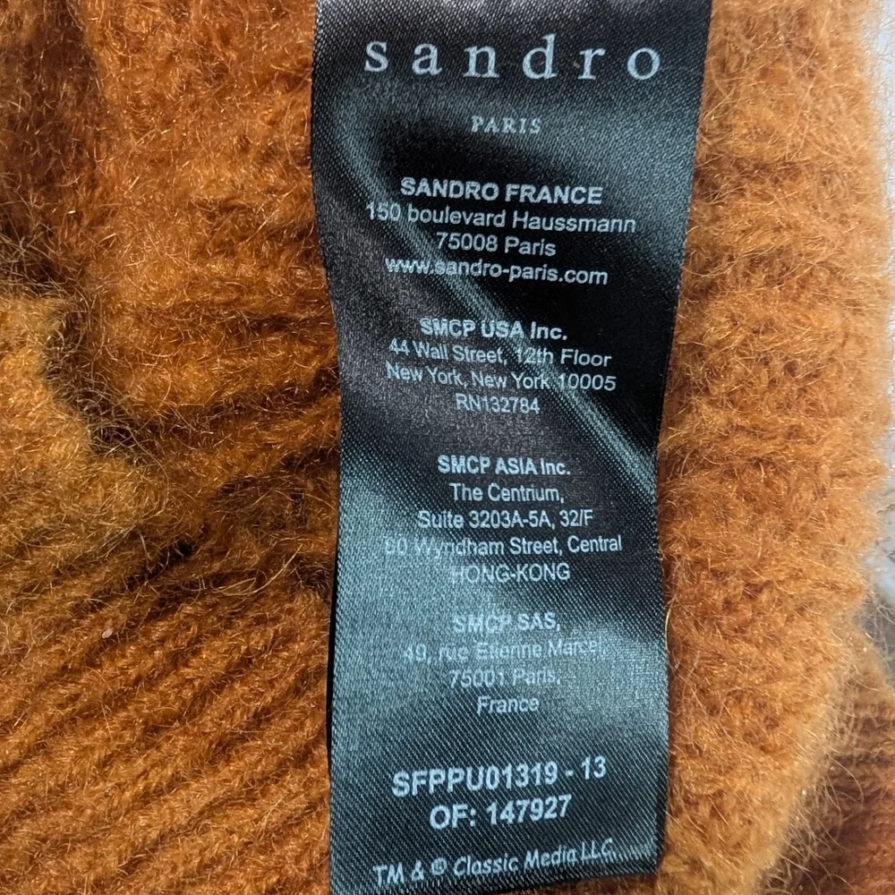 SANDRO | Cable Knit Mohair Sweater - Picture 12 of 16